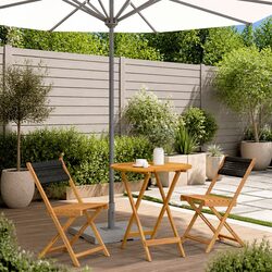 3 Piece Black Bistro Set for Cozy Outdoor Gatherings