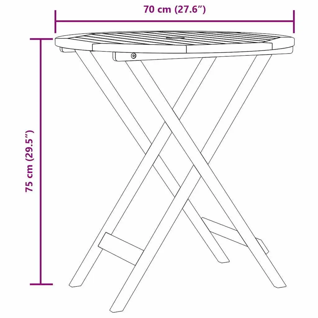 Outdoor Bistro Set 3 Piece Foldable Table Chairs Beige