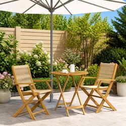 Enhance Your Outdoor Living with Our Beige Bistro Set