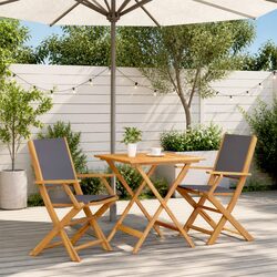 Stylish 3-Piece Foldable Bistro Set for Outdoor Spaces