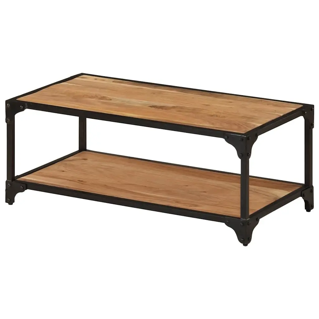Solid Acacia Wood Coffee Table 90x45x35cm Brown Vintage Living Room Furniture