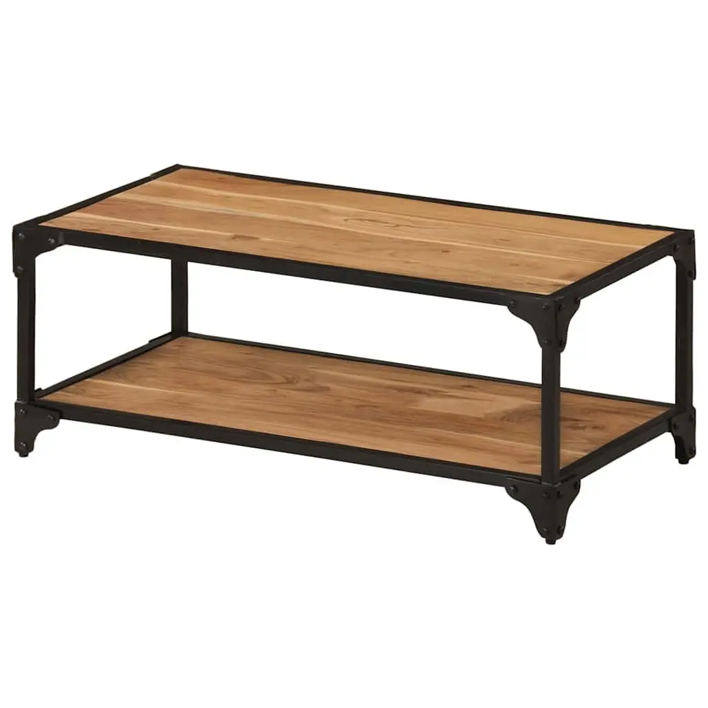 Solid Acacia Wood Coffee Table 90x45x35cm Brown Vintage Living Room Furniture