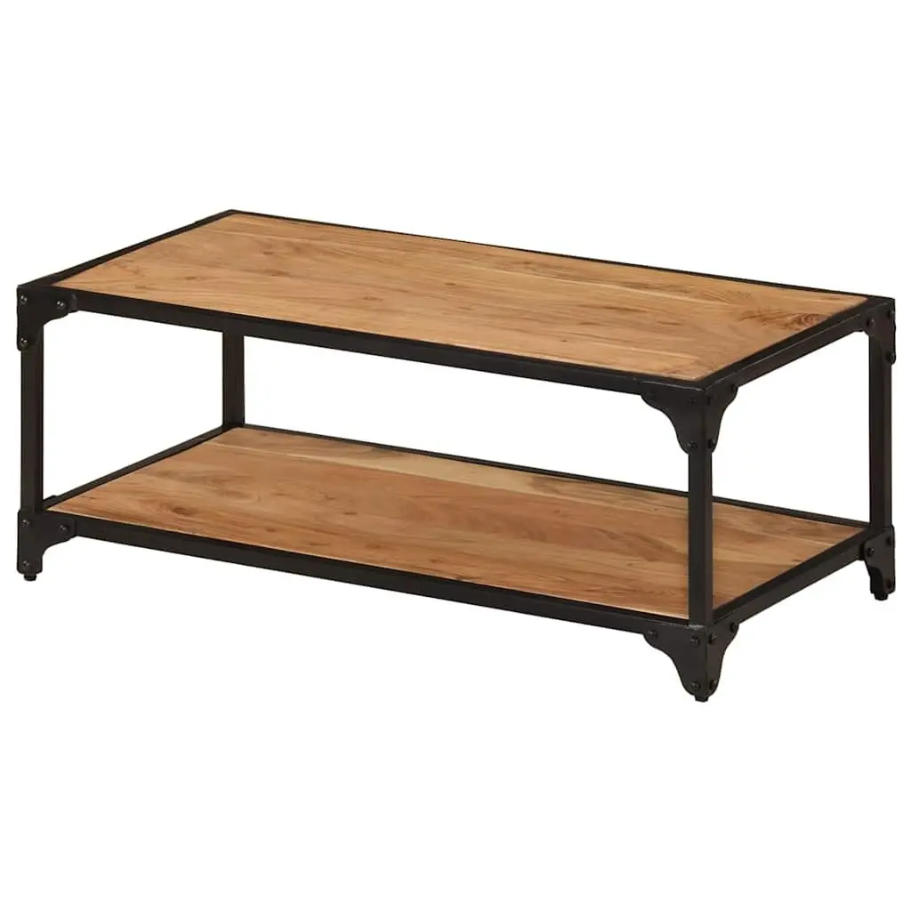 Solid Acacia Wood Coffee Table 90x45x35cm Brown Vintage Living Room Furniture