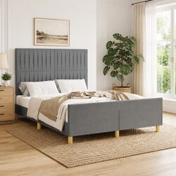 Transform Your Bedroom with a Grey Fabric Double Bed Frame