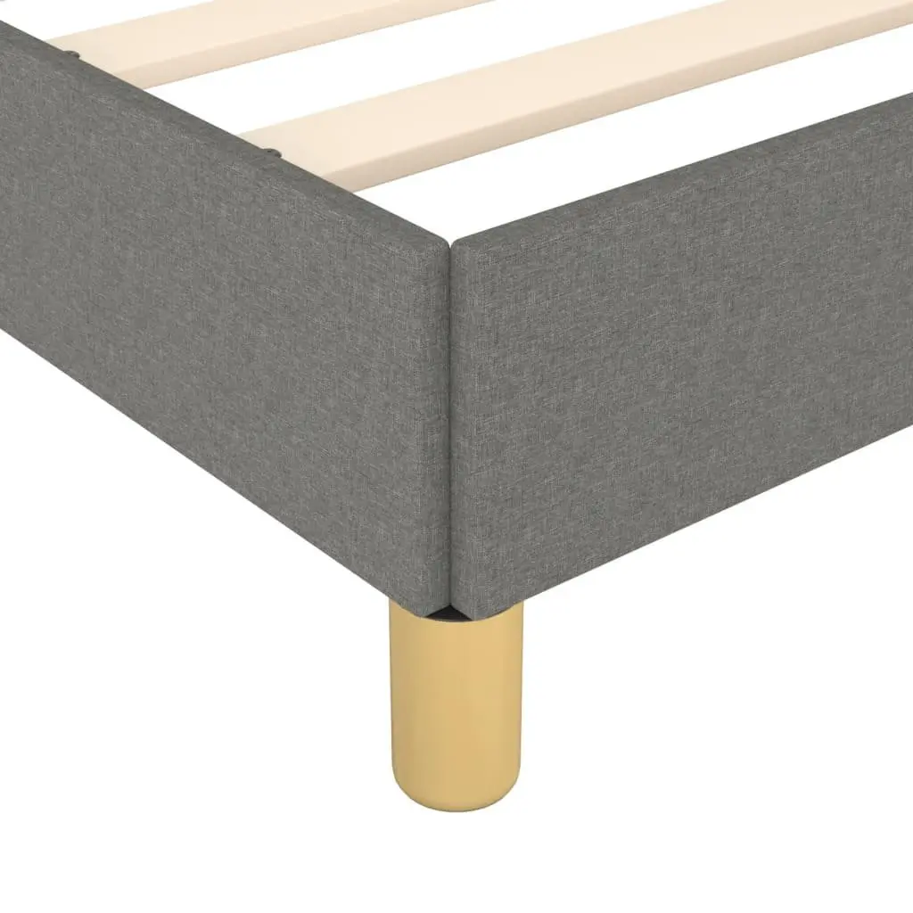 Queen Bed Frame 152x203 cm Grey Fabric Adjustable Height