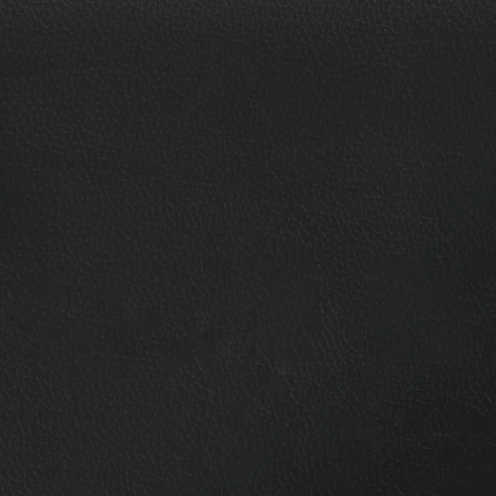 King Single Bed Frame 107x203cm Black Faux Leather Adjustable Headboard Sturdy Legs