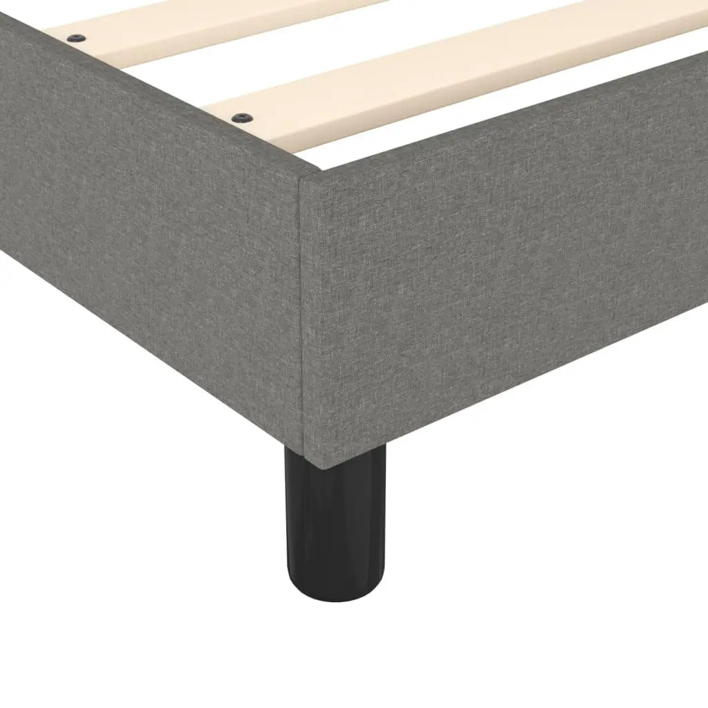 Queen Size Box Spring Bed with Pocket Spring Mattress Adjustable Headboard Grey Fabric