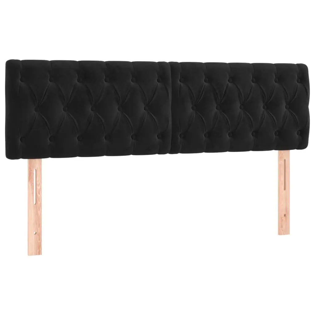 Queen Size Box Spring Bed with Pocket Spring Mattress Adjustable Headboard Black Velvet