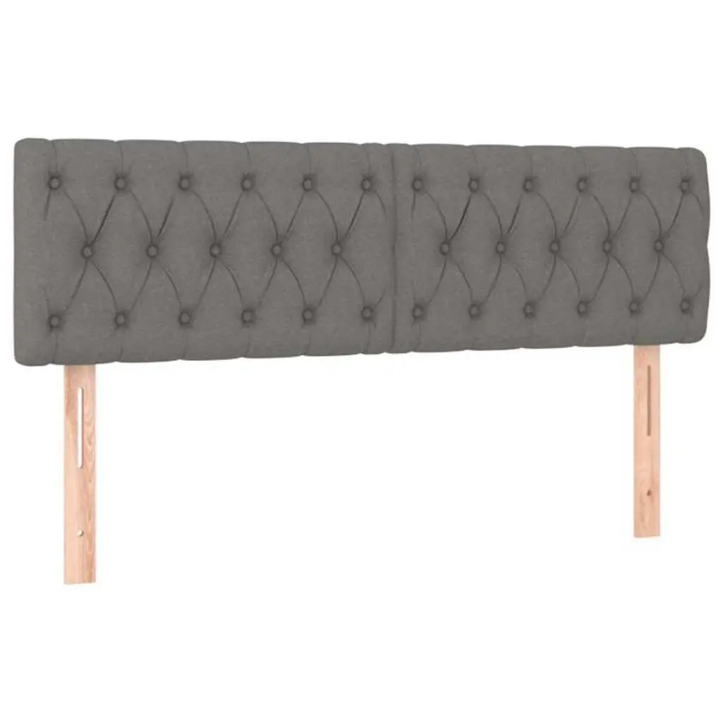 Queen Size Bed with Pocket Spring Mattress Adjustable LED Headboard Grey Fabric