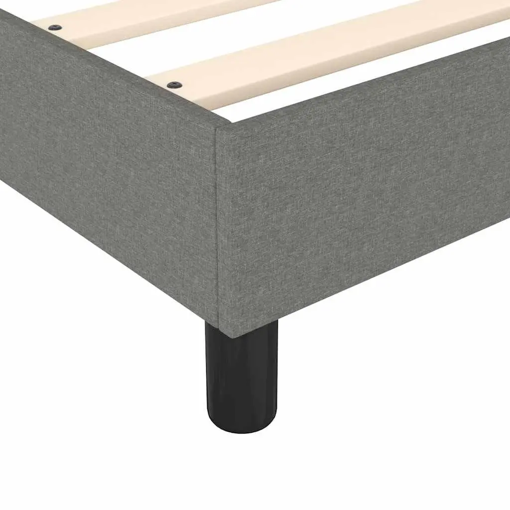 Queen Size Bed with Adjustable Headboard Pocket Spring Mattress Grey Fabric and LED Lighting