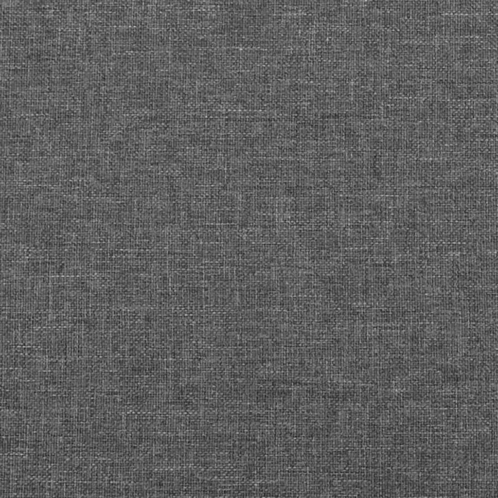 Queen Size Box Spring Bed with Pocket Spring Mattress Adjustable Headboard Dark Grey Fabric