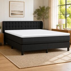 Elegant Queen Box Spring Bed with Pocket Spring Mattress