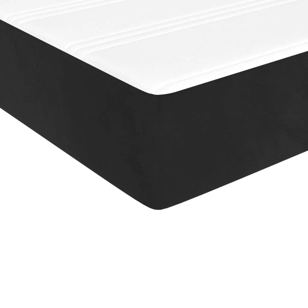 Box Spring Bed King Single 106x203cm Velvet Upholstered Frame Adjustable Headboard Pocket Spring Mattress
