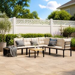 5-Piece Garden Bench Set with Cushions for Your Patio