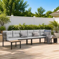 Transform Your Patio with This Stylish 4 Piece Sofa Set