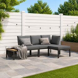 Enhance Your Outdoor Living with This 3 Piece Garden Sofa Set