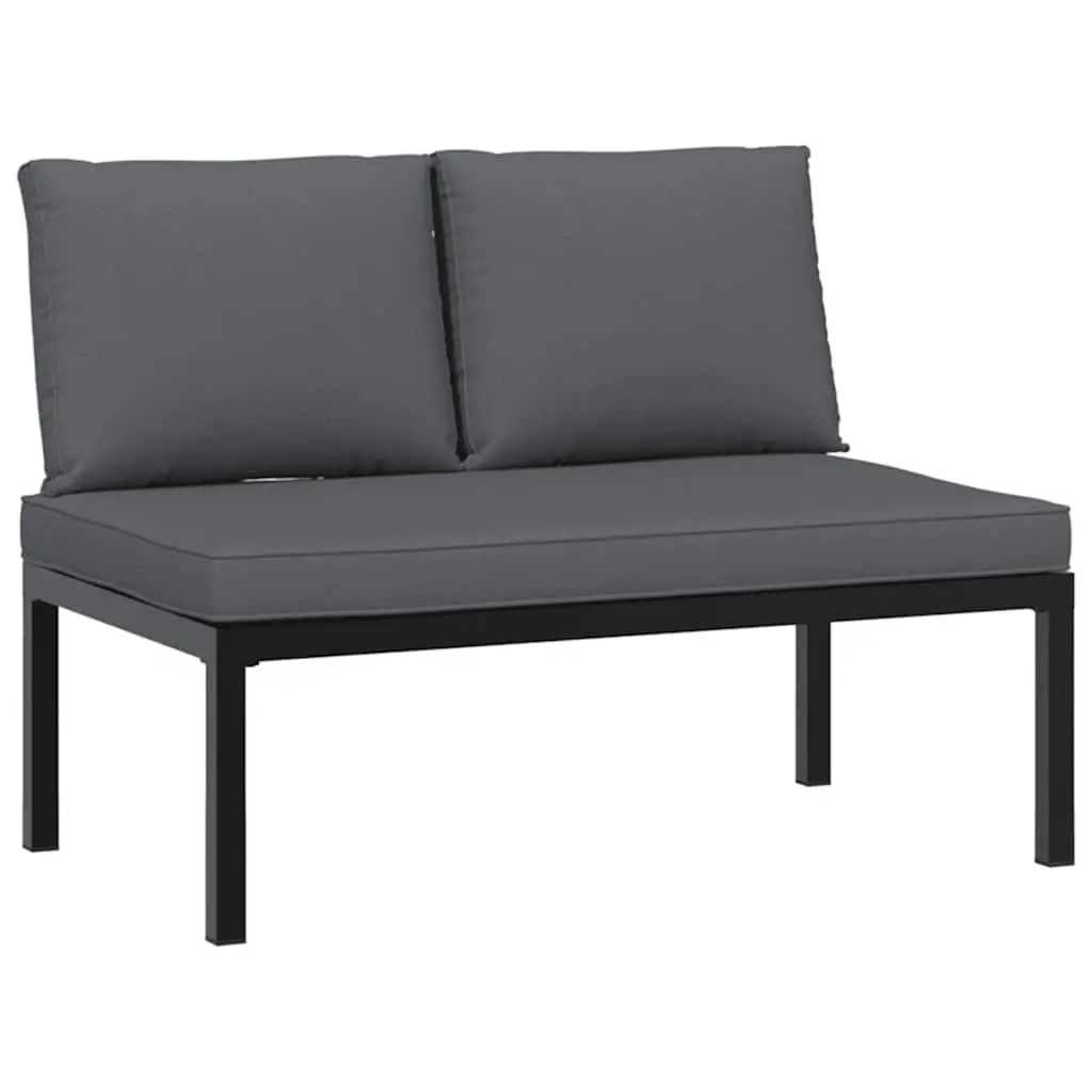 Outdoor Garden Sofa Set 2 Piece Modular Lounge Seating Aluminium Frame with Thick Cushions
