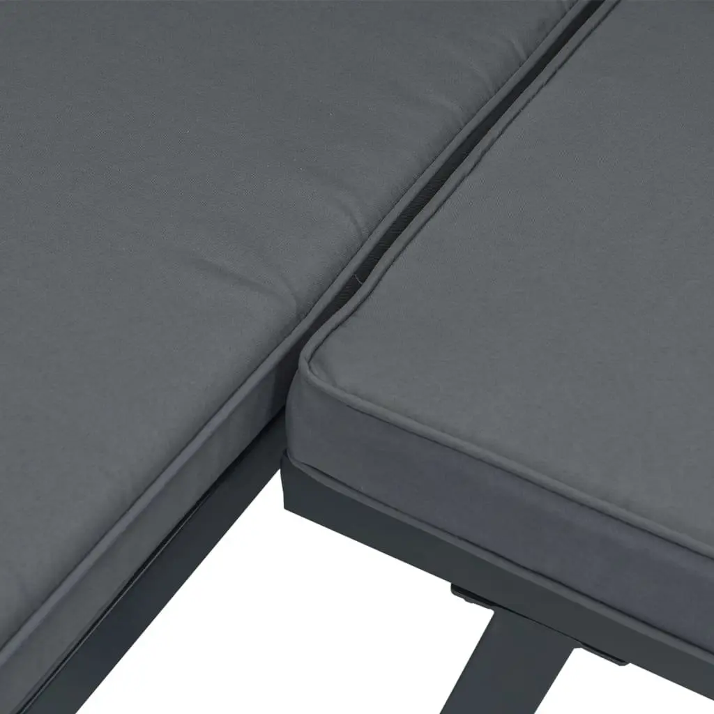 3 Piece Garden Bench Set Adjustable Lounger Outdoor Patio Furniture
