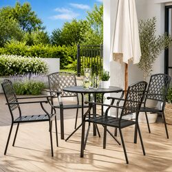 Enhance Your Space with 5-Piece Garden Chair Set in Anthracite