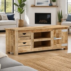 Charming 110x30x40 cm Mango Wood Sideboard for Your Home