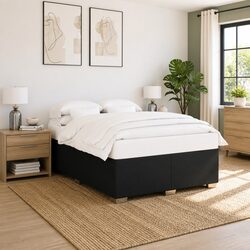 Stylish Black Upholstered Queen Bed Frame for Your Bedroom