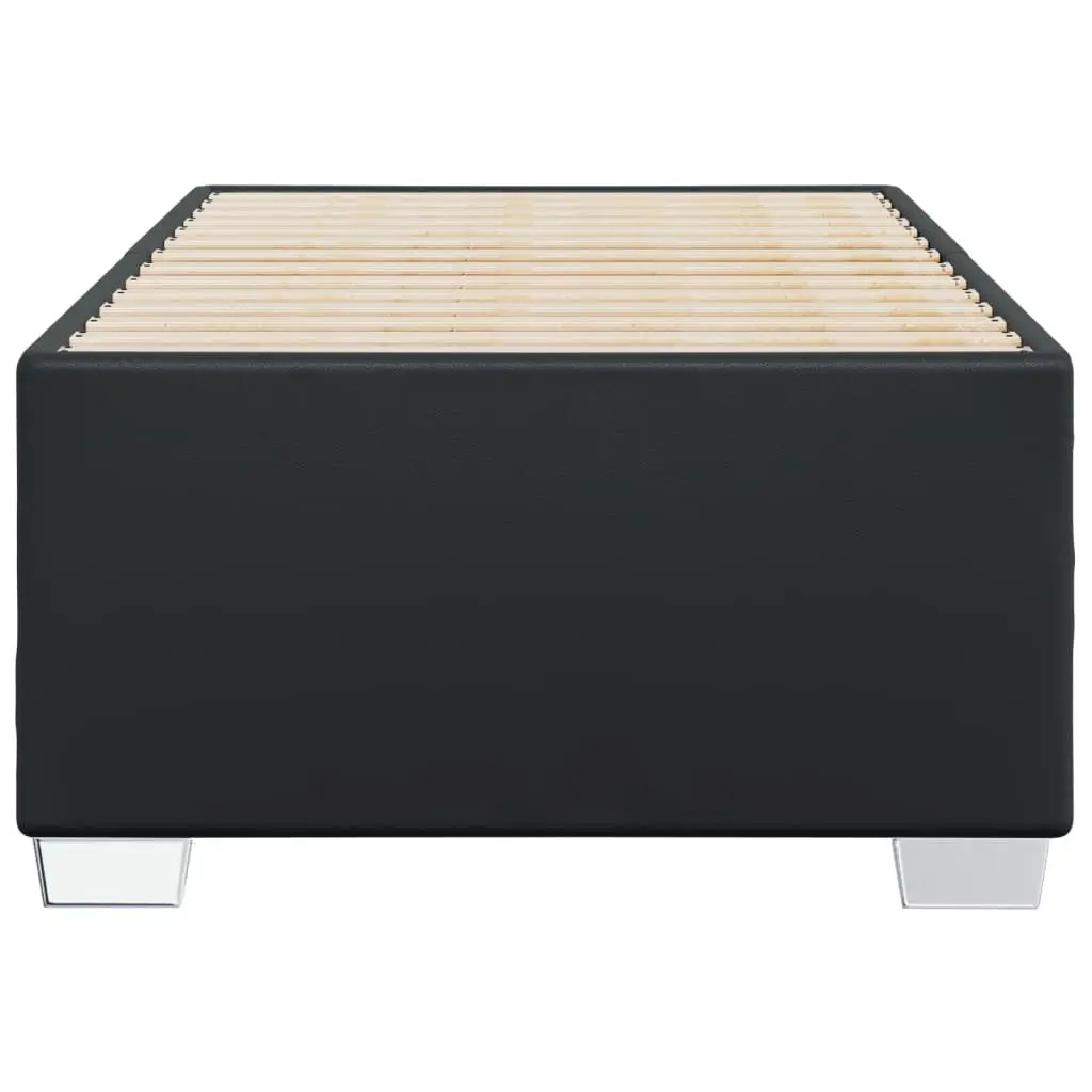 Bed Frame 90x190 cm Faux Leather Slatted Base