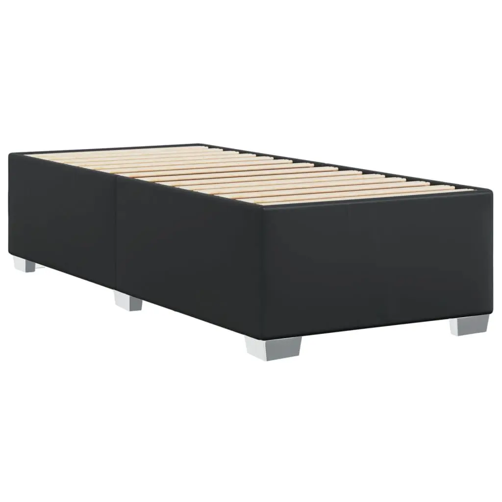 Bed Frame 90x190 cm Faux Leather Slatted Base