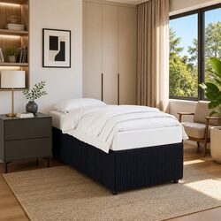 Elevate Your Bedroom with a Black Velvet Bed Frame 90x190 cm