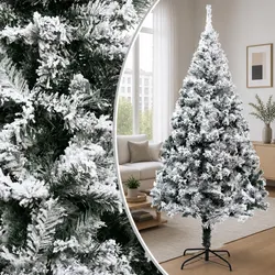 Artificial Christmas Tree 300cm Flocked Snow Green PVC Branches Adjustable