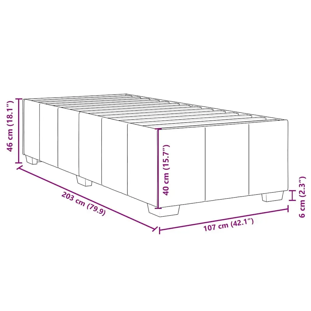 King Single Box Spring Bed with Pocket Spring Mattress Black Fabric
