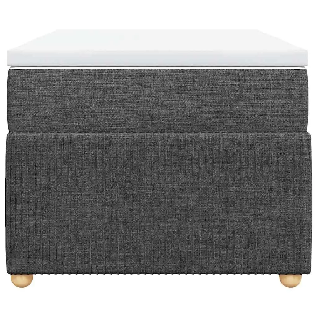 King Single Box Spring Bed Pocket Spring Mattress Black Fabric Frame