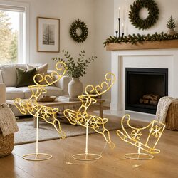 Elevate Your Space with LED Reindeer Sleigh Decor