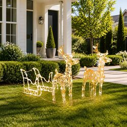 Enhance Your Holiday Decor with 160 LED Reindeer Sleigh