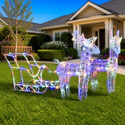 Brighten Your Space with a Christmas Reindeer Sleigh Decoration