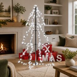 Enhance Your Space with a 160 LED Christmas Cone Tree – 78x120cm