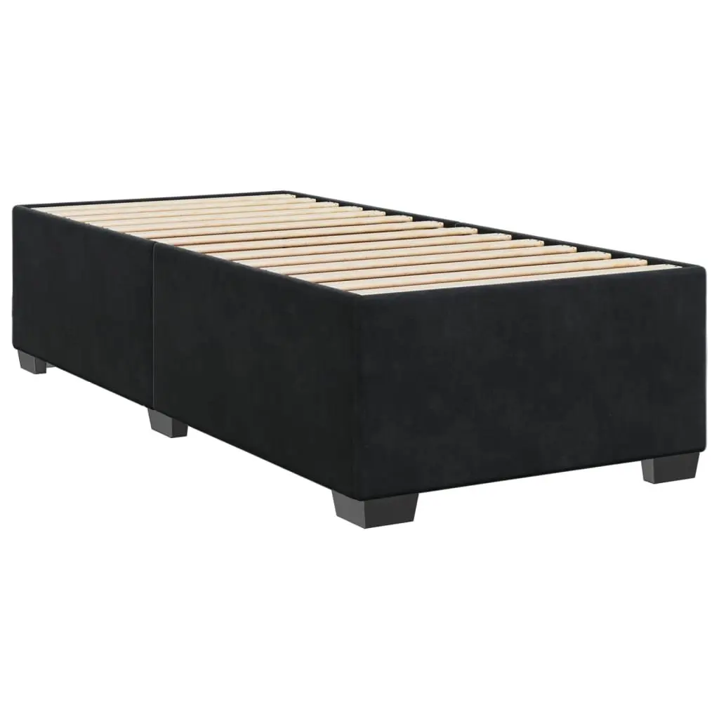 Pocket Spring Mattress King Single Box Spring Bed Black Fabric Frame