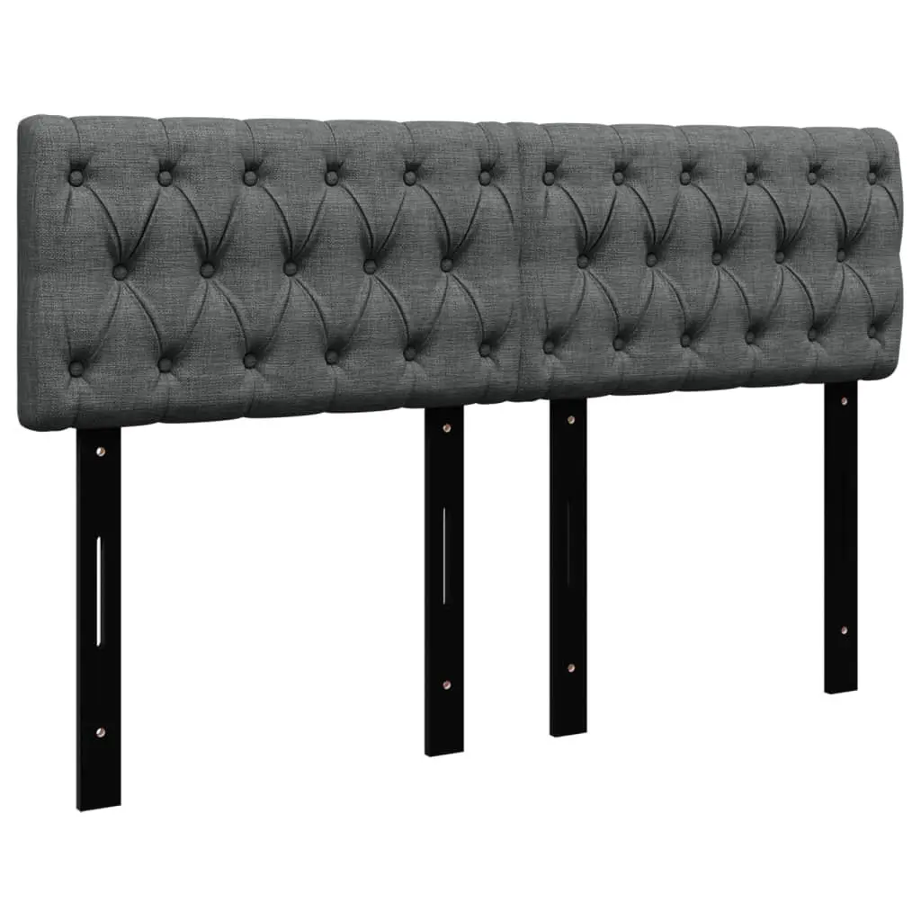 Double Box Spring Bed Double Pocket Sprung Mattress Black Fabric Frame Slats