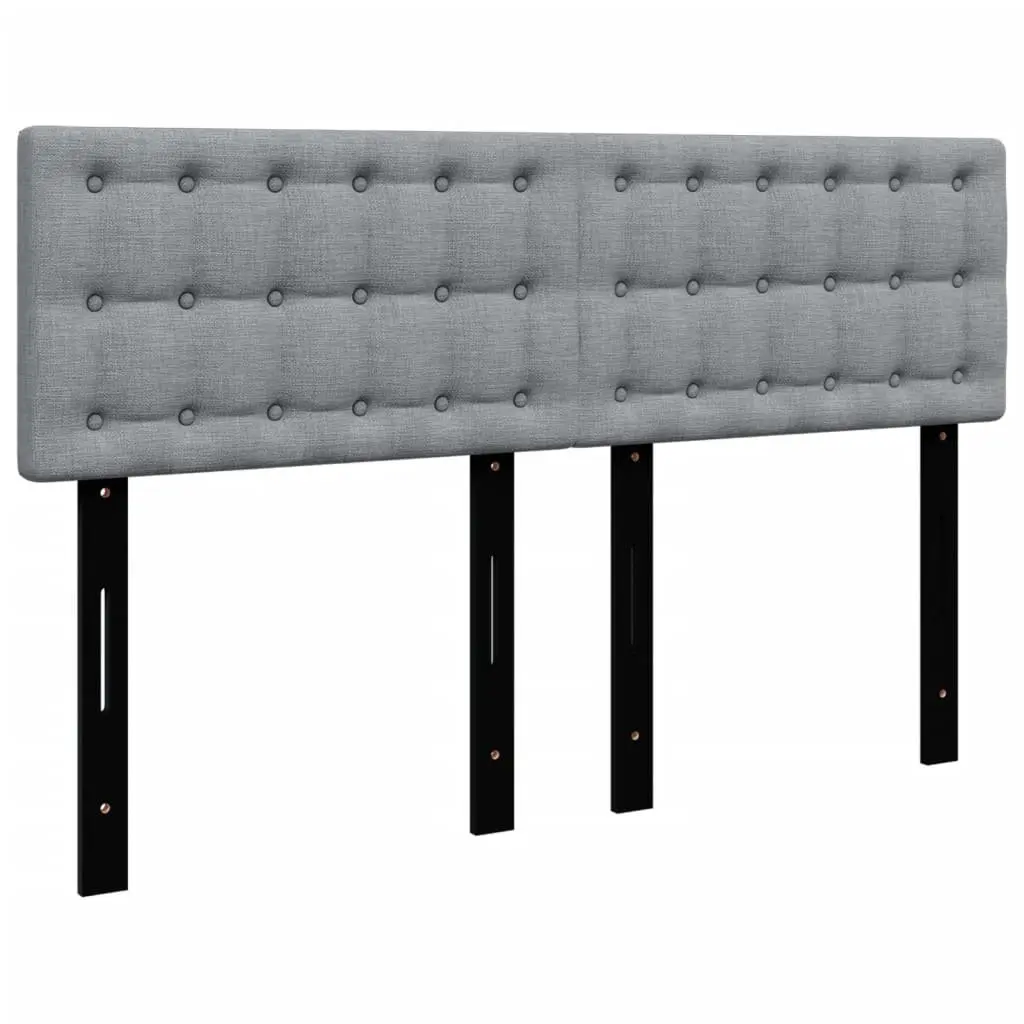 Queen Box Spring Bed with Pocket Spring Mattress Dark Grey Fabric Upholstery