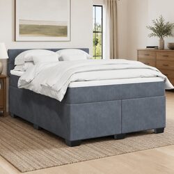 Elegant Queen Bed with Pocket Spring Mattress and LED Lights