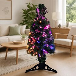 Artificial Slim Christmas Tree 64cm Fibre Optic LED Lights Stand Home Decor