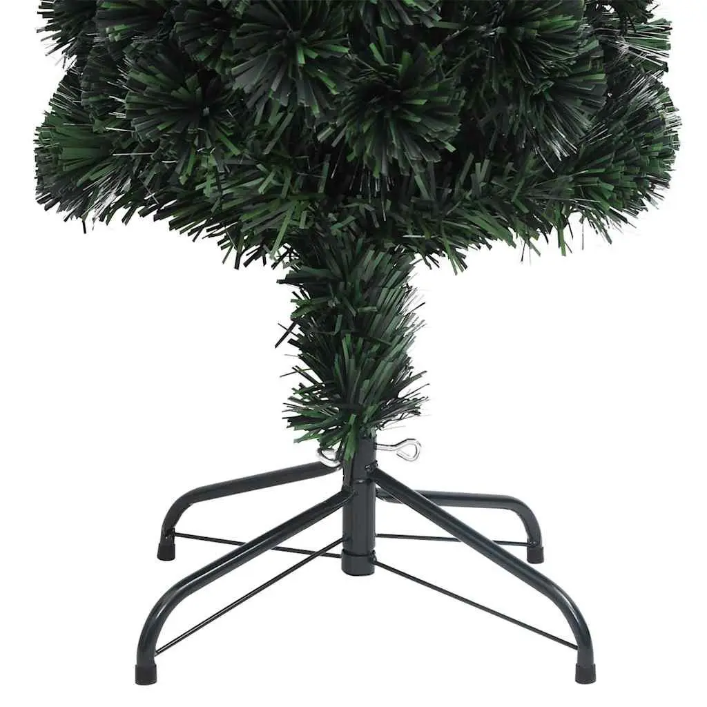 Artificial Slim Christmas Tree 150cm Fibre Optic Lighting Black