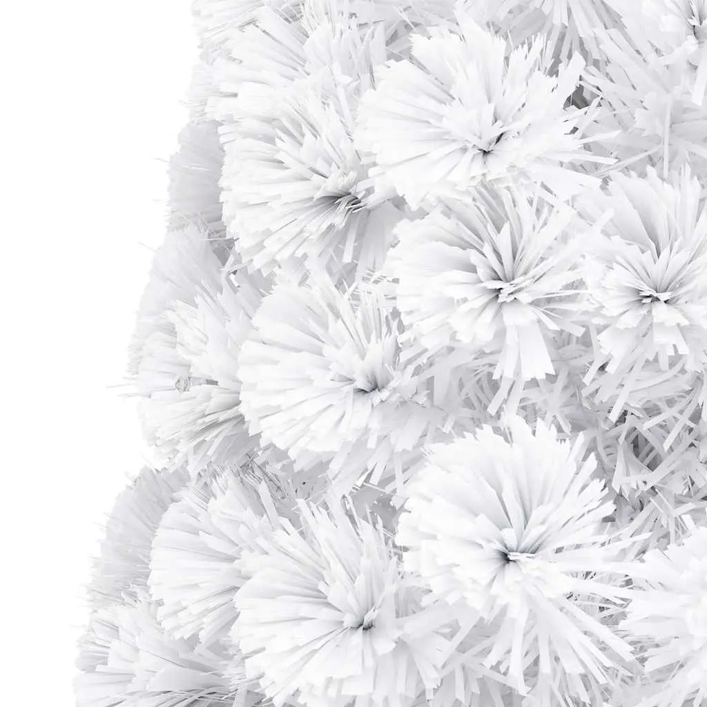 Artificial Christmas Tree 210cm Pre-lit Dual Lighting LED Fibre Optic White