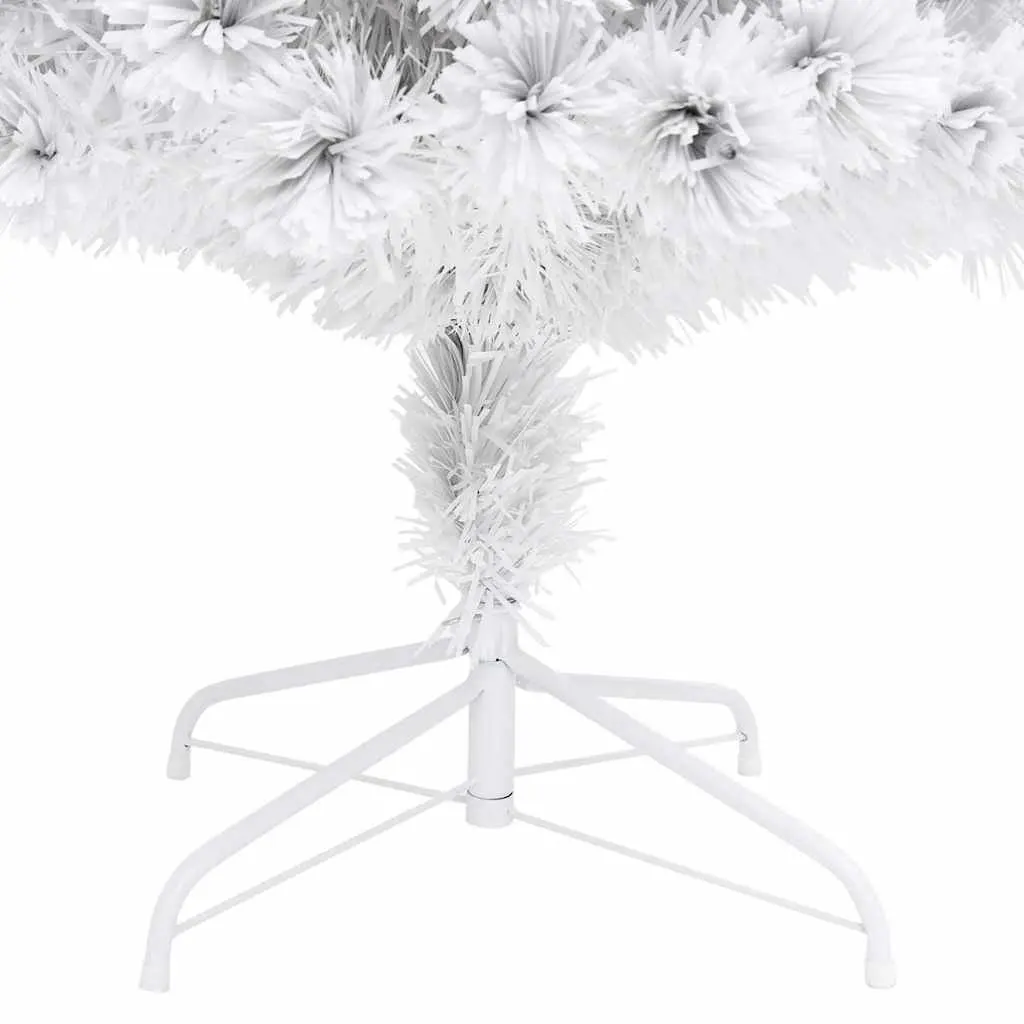 Artificial Christmas Tree 210cm Pre-lit Dual Lighting LED Fibre Optic White