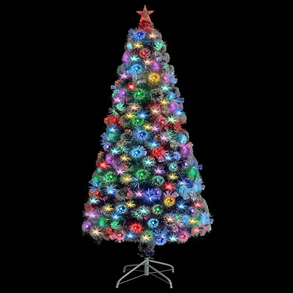 Artificial Pre-lit Christmas Tree 120 cm LED Fibre Optic Dual Lighting Modes