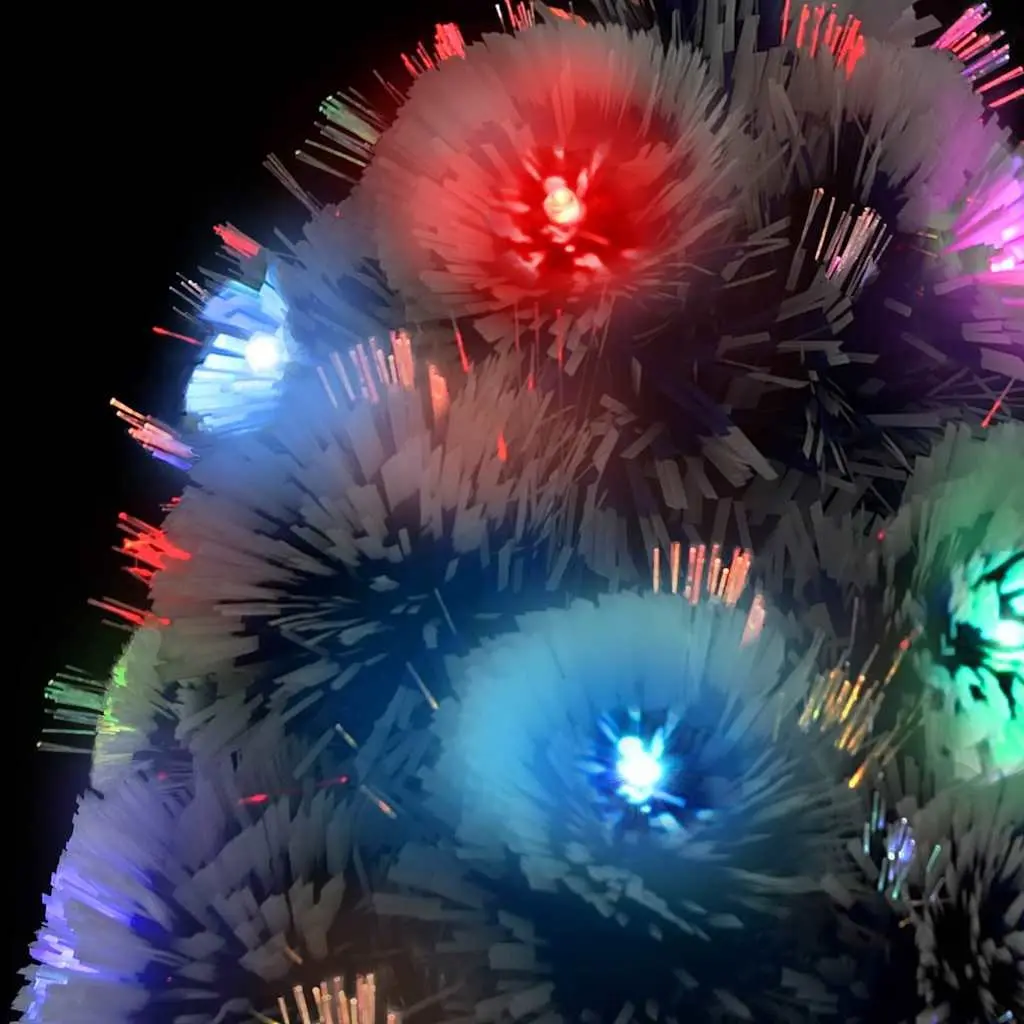 Artificial Pre-lit Christmas Tree 120 cm LED Fibre Optic Dual Lighting Modes