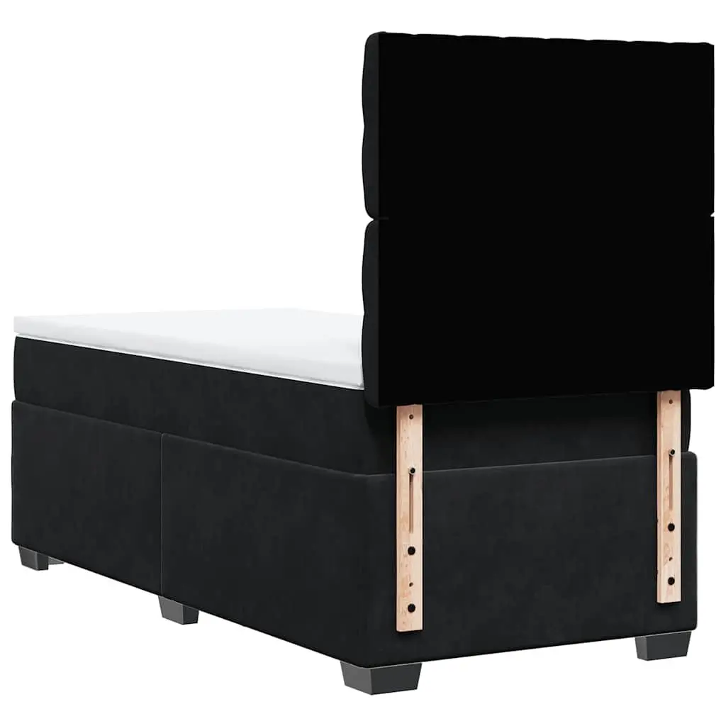 Box Spring Bed King Single Pocket Spring Mattress Velvet Upholstered Height Adjustable Headboard