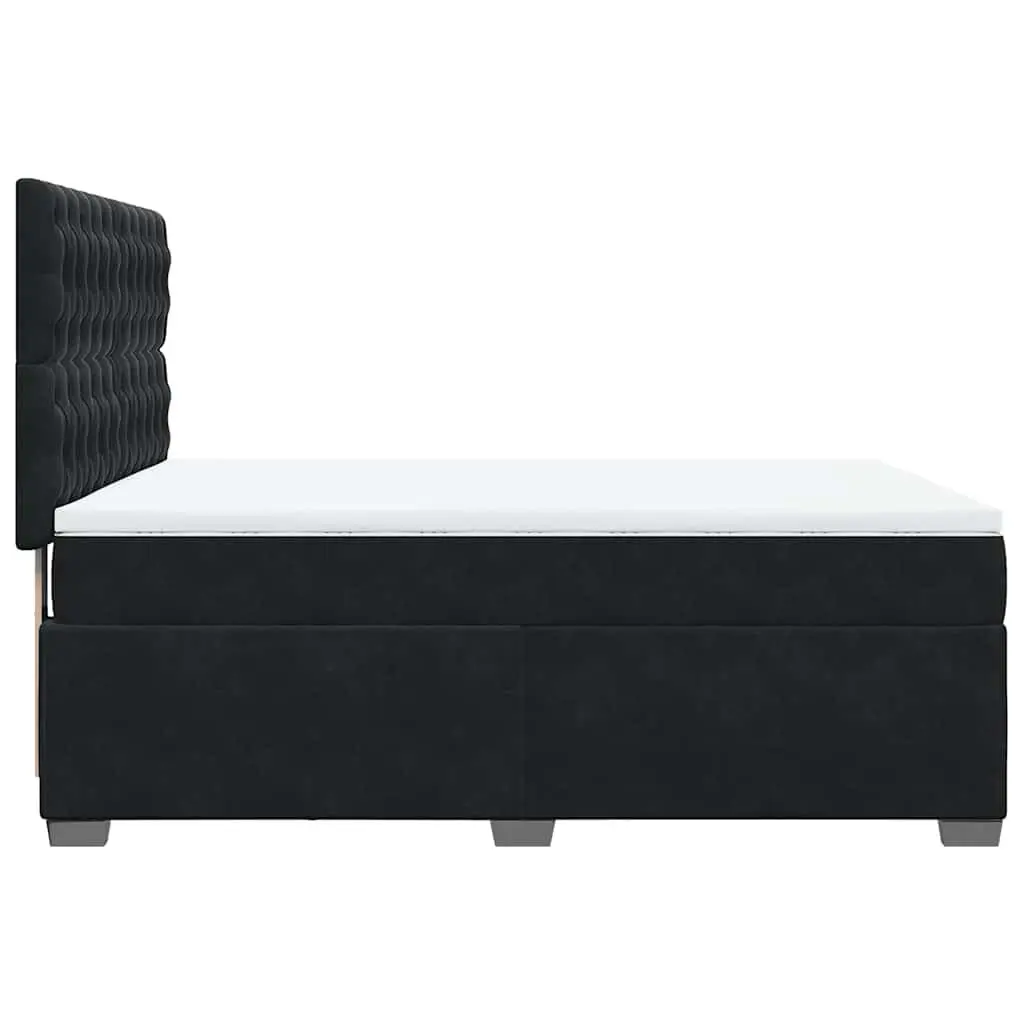 Queen Box Spring Bed Velvet Upholstery Pocket Spring Mattress Adjustable Headboard