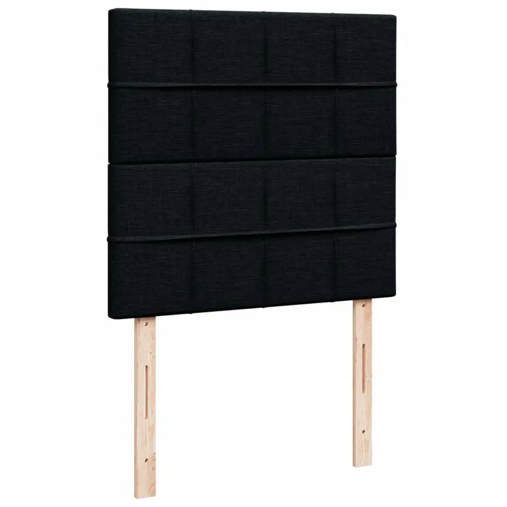 Box Spring Bed King Single Pocket Spring Mattress Adjustable Headboard Black Fabric
