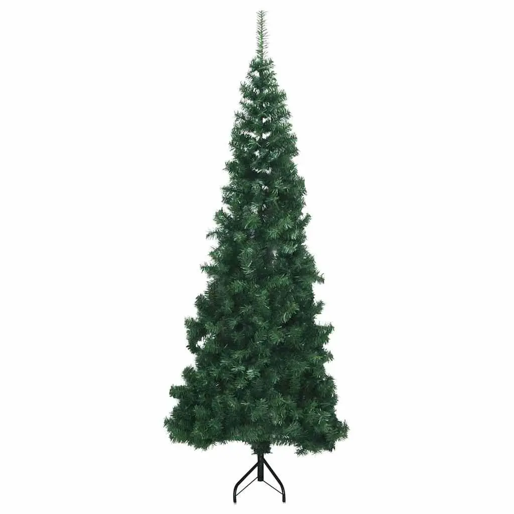 Corner Artificial Christmas Tree 180cm Green PVC Adjustable Branches Seasonal Decoration