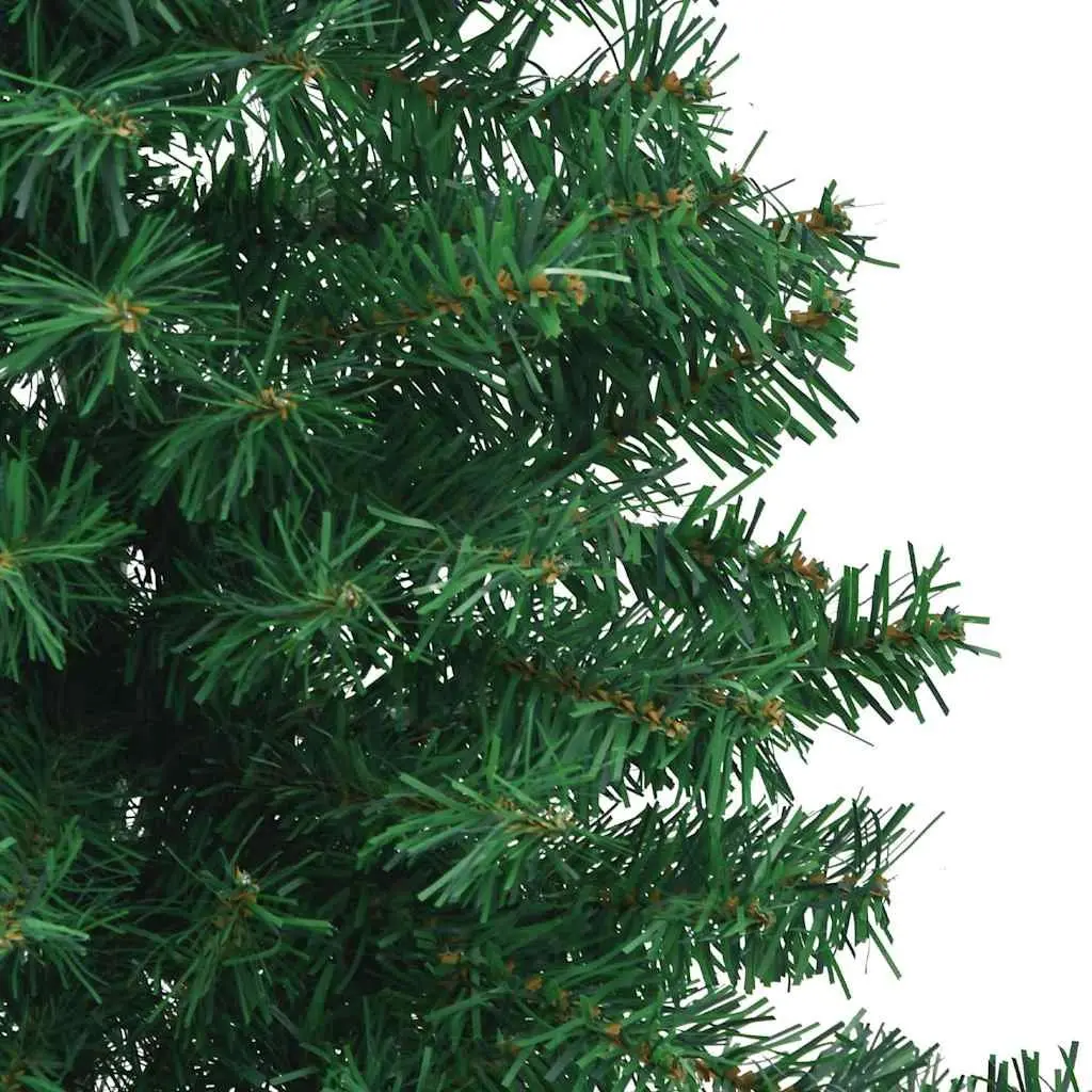Corner Artificial Christmas Tree 180cm Green PVC Adjustable Branches Seasonal Decoration